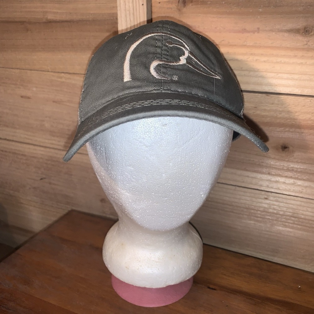 Ducks‎ Unlimited Hat Cap Strap Back OSFM Green Silver Outline Mesh Trucker Mens